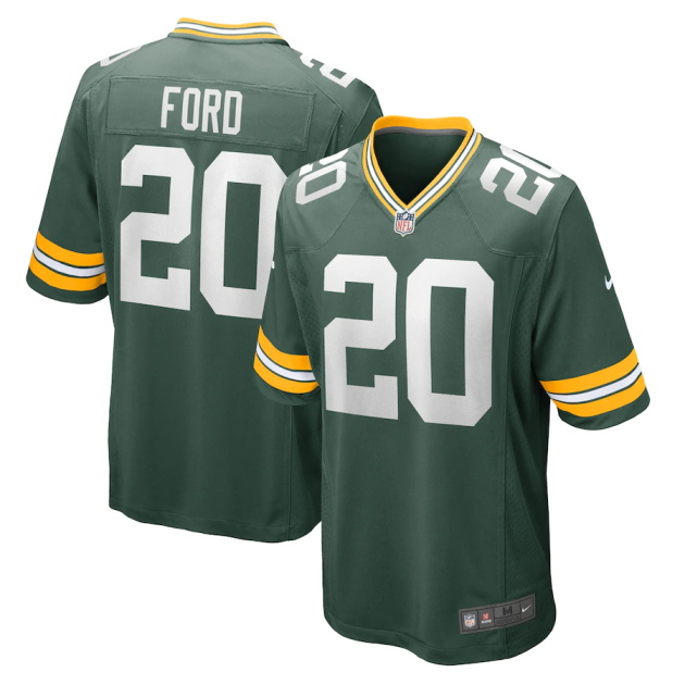 mens nike rudy ford green green bay packers game player jersey